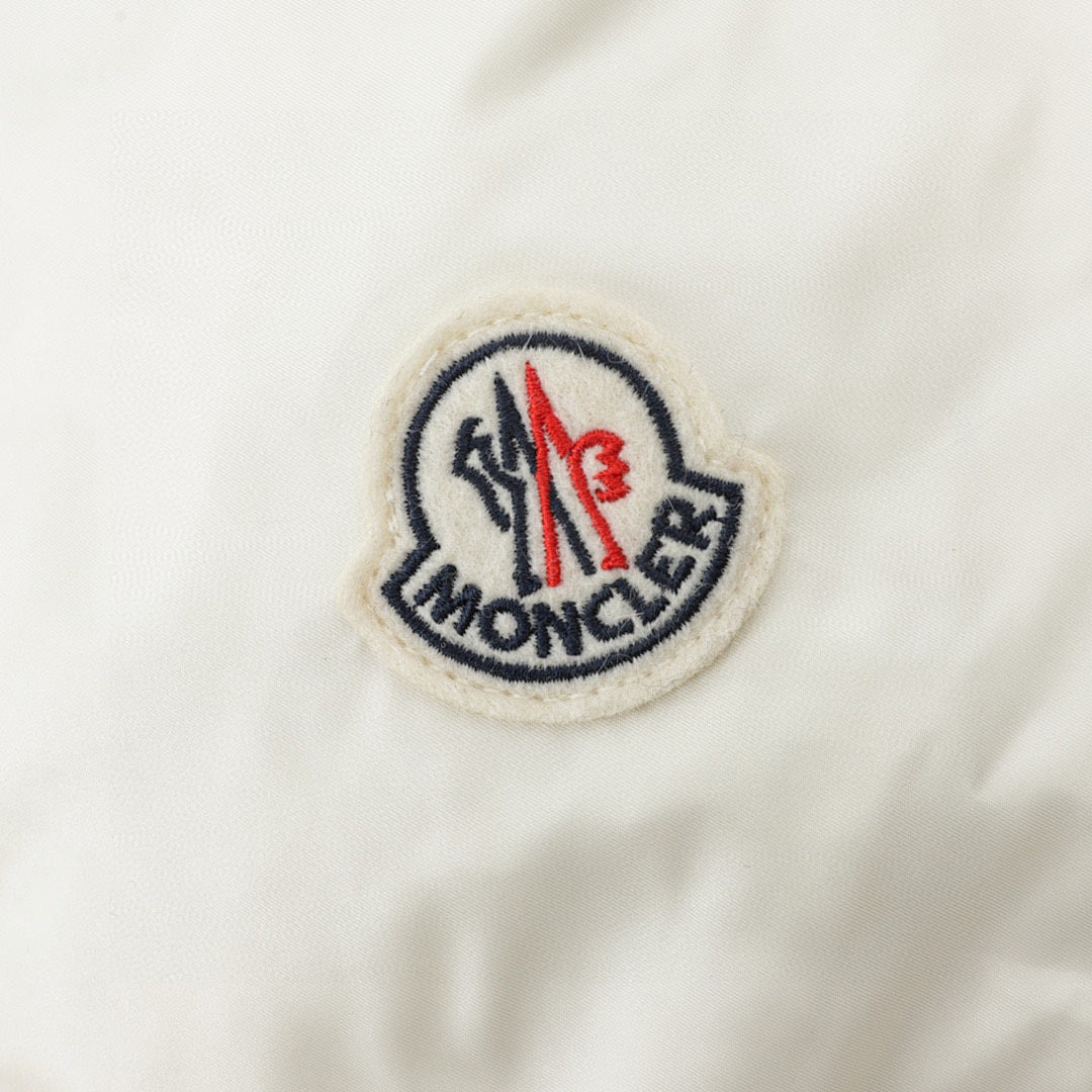 Moncler Contrast-Hood Down Jacket - Ivory and Pink - detail 3