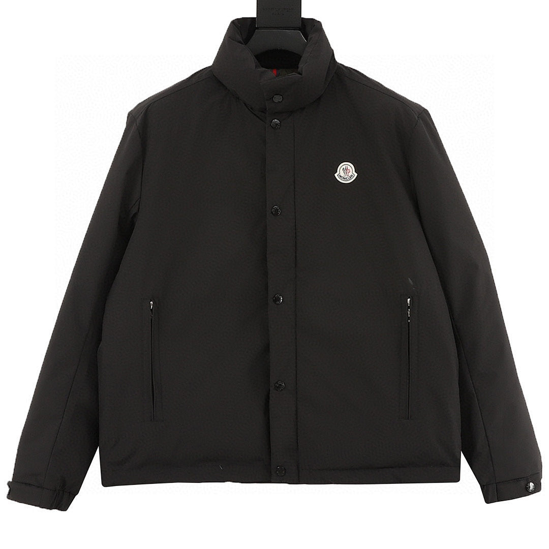 Moncler Epine Stand-Collar Down Jacket - Black - front view