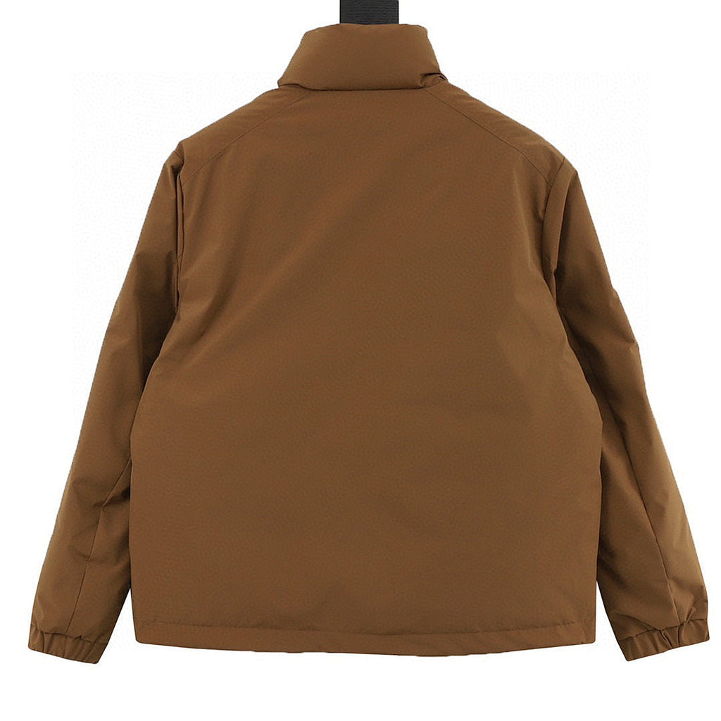 Moncler Epine Stand-Collar Down Jacket - Brown - back view