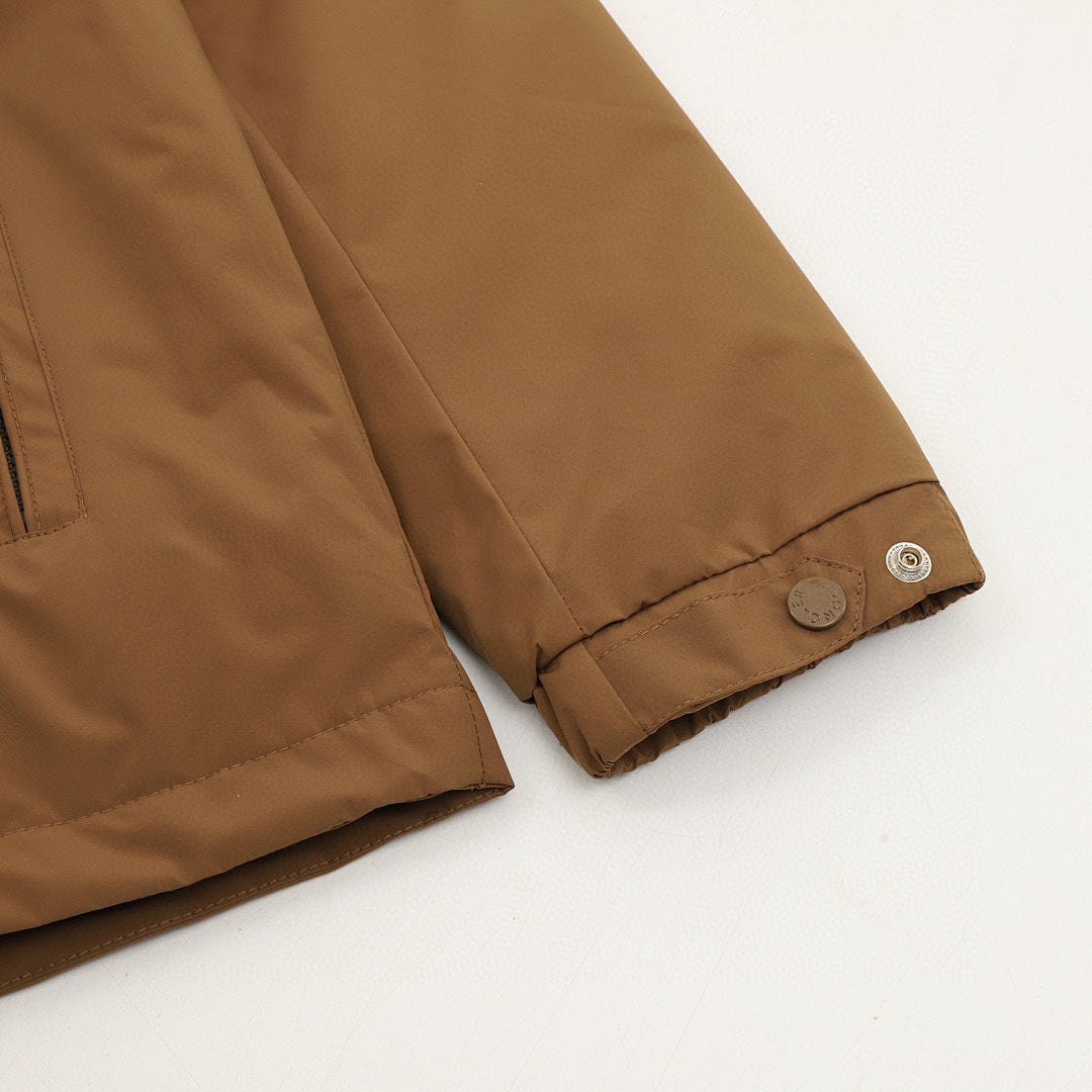 Moncler Epine Stand-Collar Down Jacket - Brown - detail 3