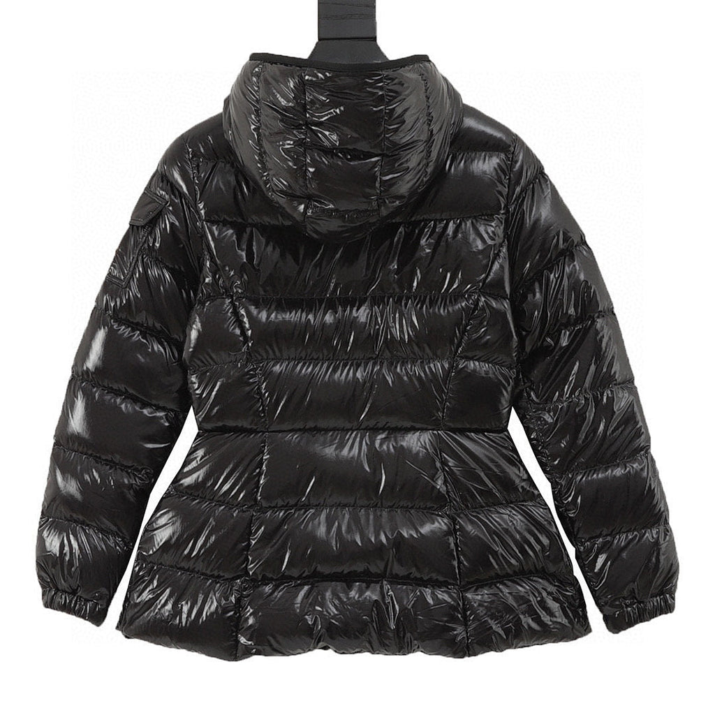 Moncler Barante Women's Fitted Hooded Down Jacket - Black - back view