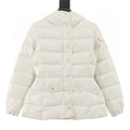 Moncler Barante Women's Fitted Hooded Down Jacket - Ivory - front view