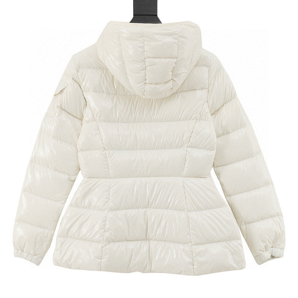 Moncler Barante Women's Fitted Hooded Down Jacket - Ivory - back view
