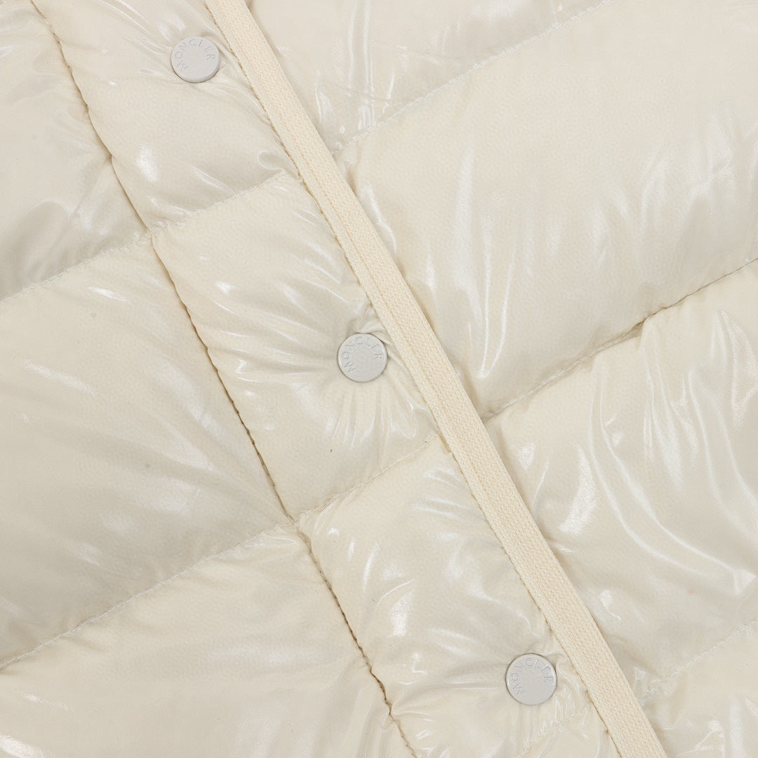 Moncler Barante Women's Fitted Hooded Down Jacket - Ivory - detail 2
