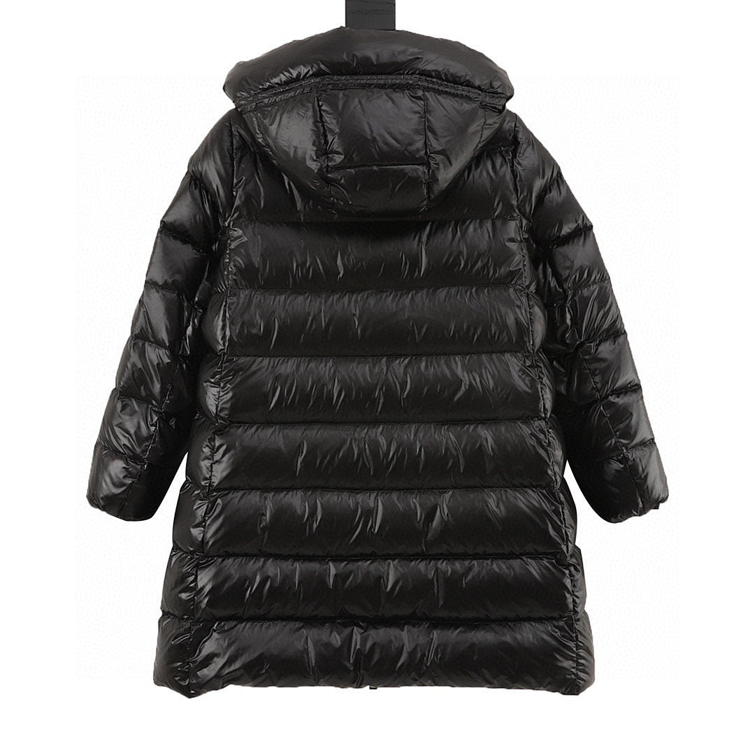 Moncler Women's Mid-Length Hooded Down Coat - Black - back view