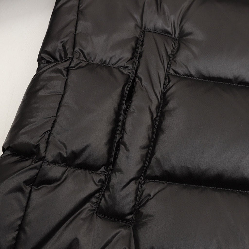 Moncler Women's Mid-Length Hooded Down Coat - Black - detail 2