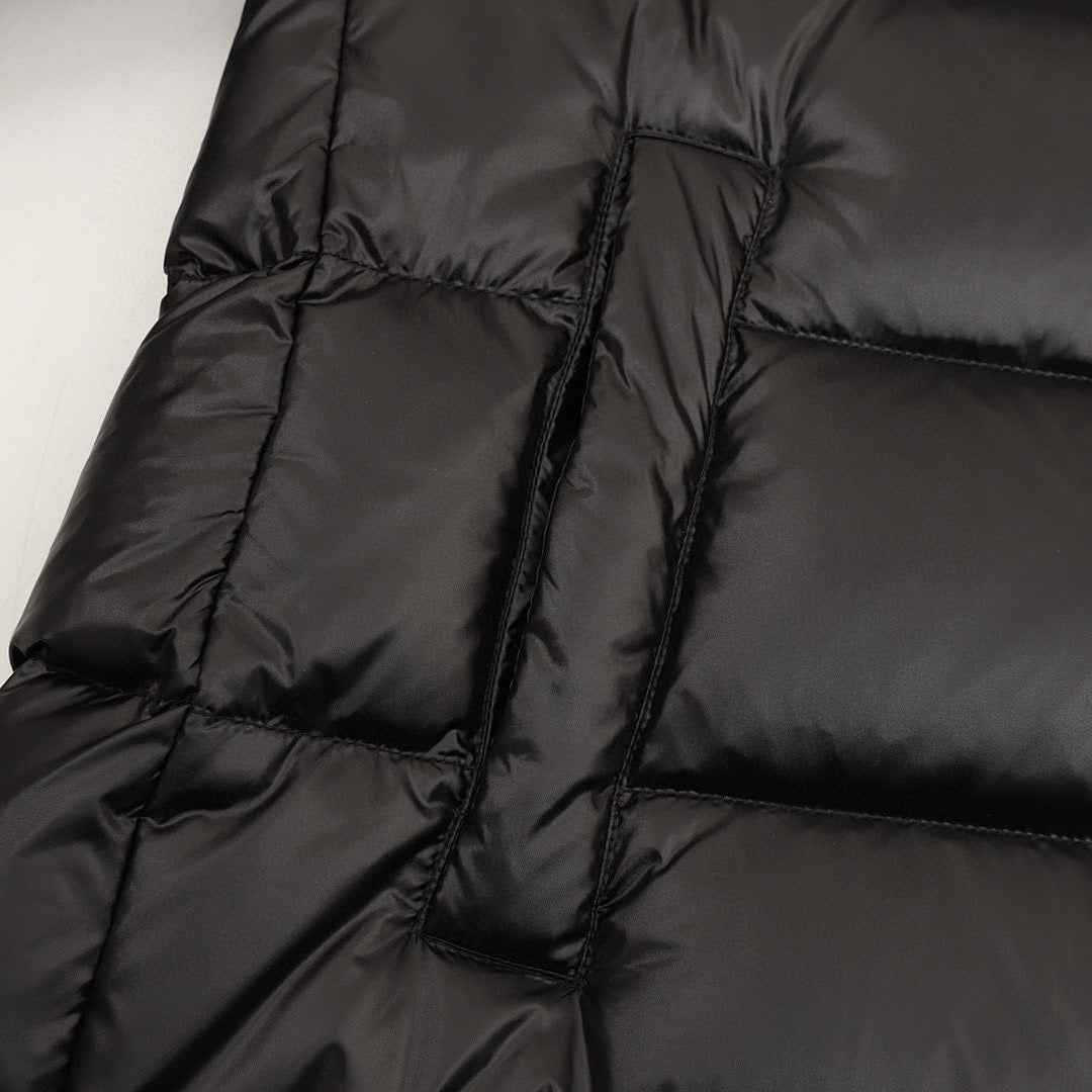 Moncler Women's Mid-Length Hooded Down Coat - Black - detail 2