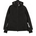 Moncler Sleeve-Zip Hooded Ski Jacket - Black - front view