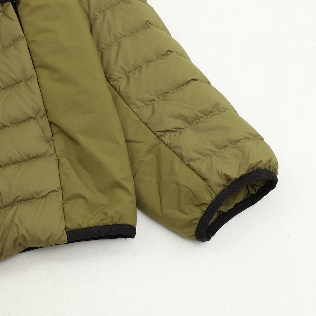 Moncler Lightweight Panelled Hooded Down Jacket - Olive - detail 2