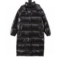 Moncler Detachable-Hood Long Down Coat - Black - front view