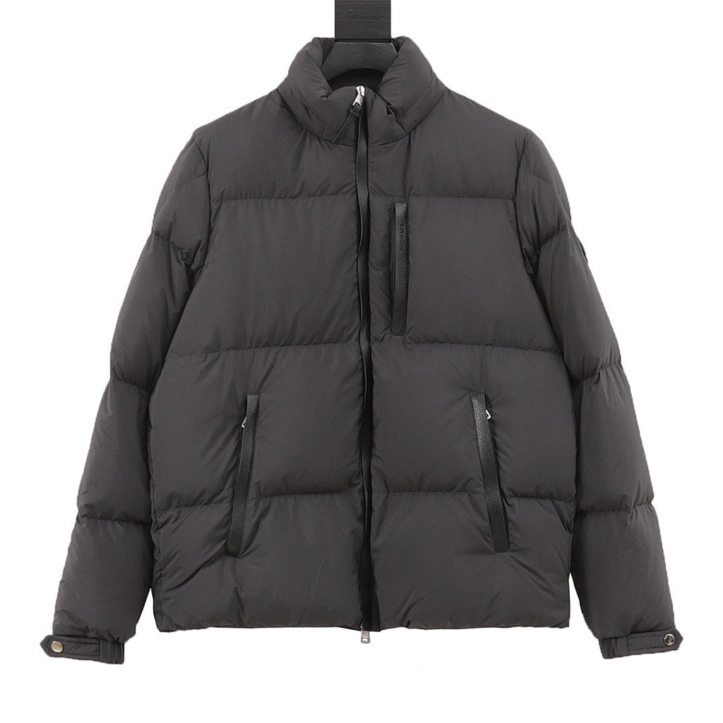 Moncler Besbre Stand-Collar Down Jacket - Dark Gray - front view