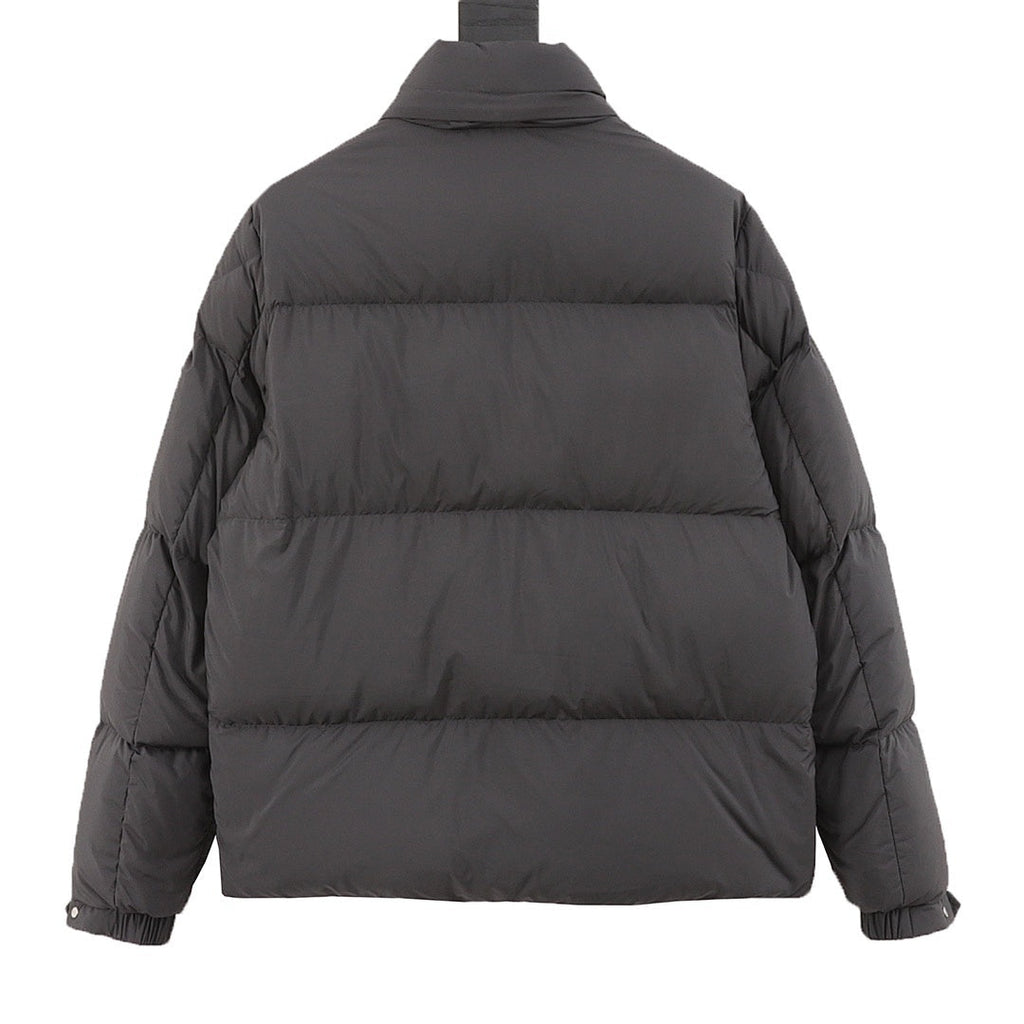 Moncler Besbre Stand-Collar Down Jacket - Dark Gray - back view