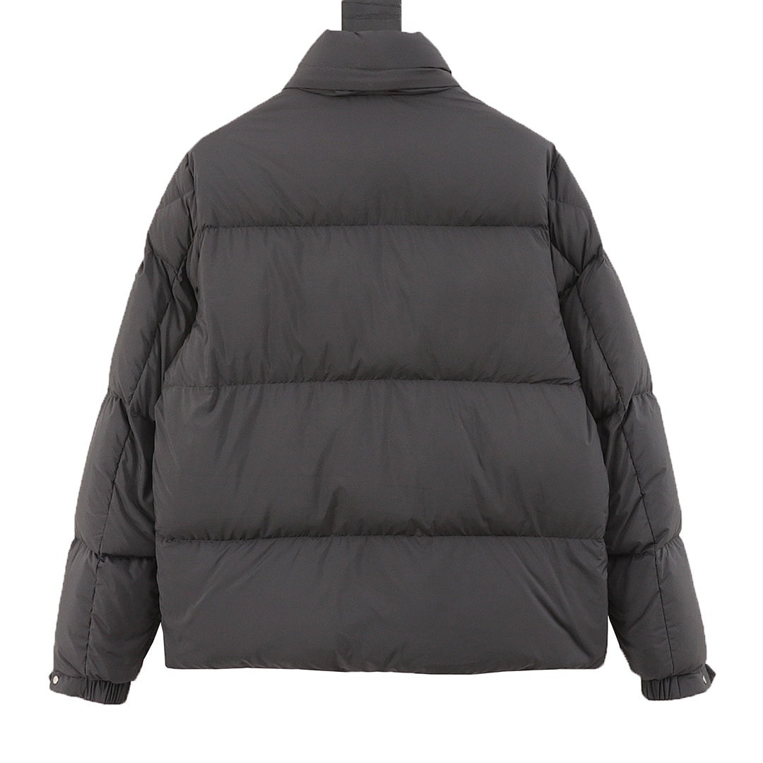 Moncler Besbre Stand-Collar Down Jacket - Dark Gray - back view