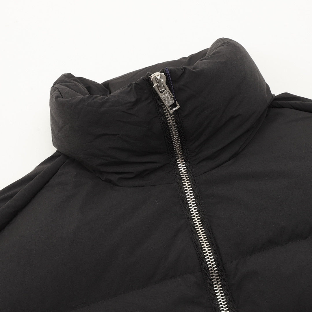 Moncler Multi-Zip Stand-Collar Down Jacket - Black - detail 1