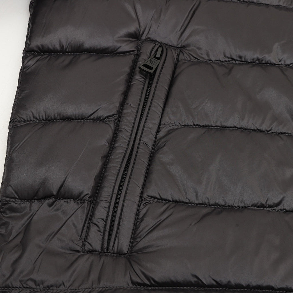 Moncler Chest-Zip Quilted Down Jacket - Black - detail 3
