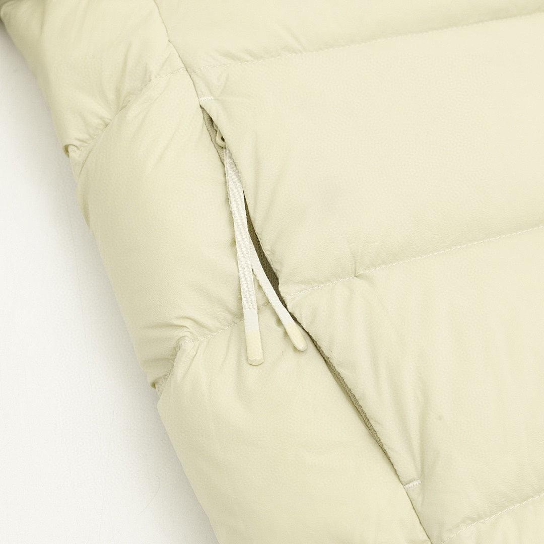 Moncler Panelled Hooded Down Jacket - Ivory - detail 3