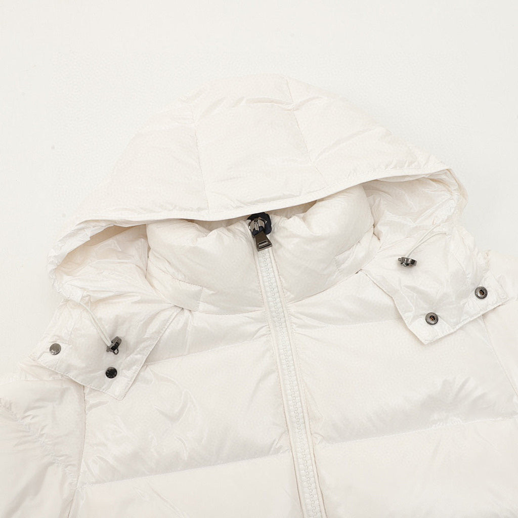 Moncler Maya Hooded Down Jacket - Ivory - detail 1