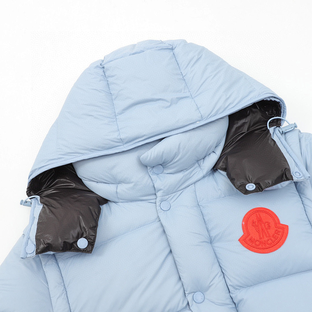 Moncler Cyclone Detachable-Sleeve Down Jacket - Light Blue - detail 1