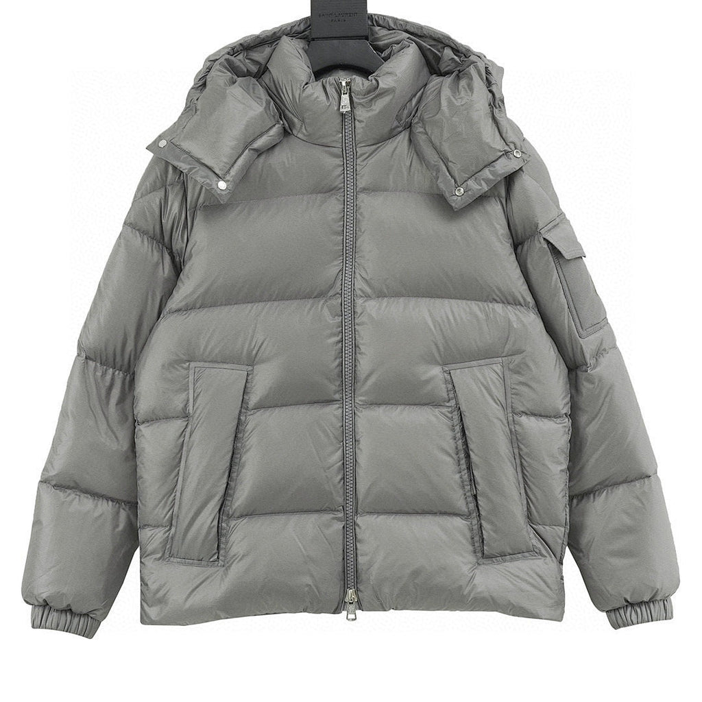 Moncler Couyere Hooded Down Jacket - Gray - front view