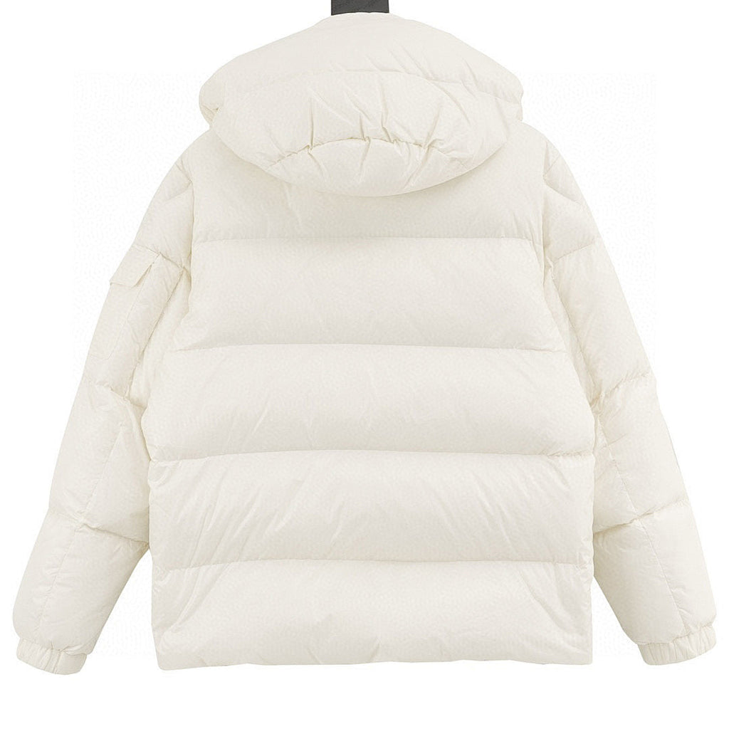 Moncler Couyere Hooded Down Jacket - Ivory - back view