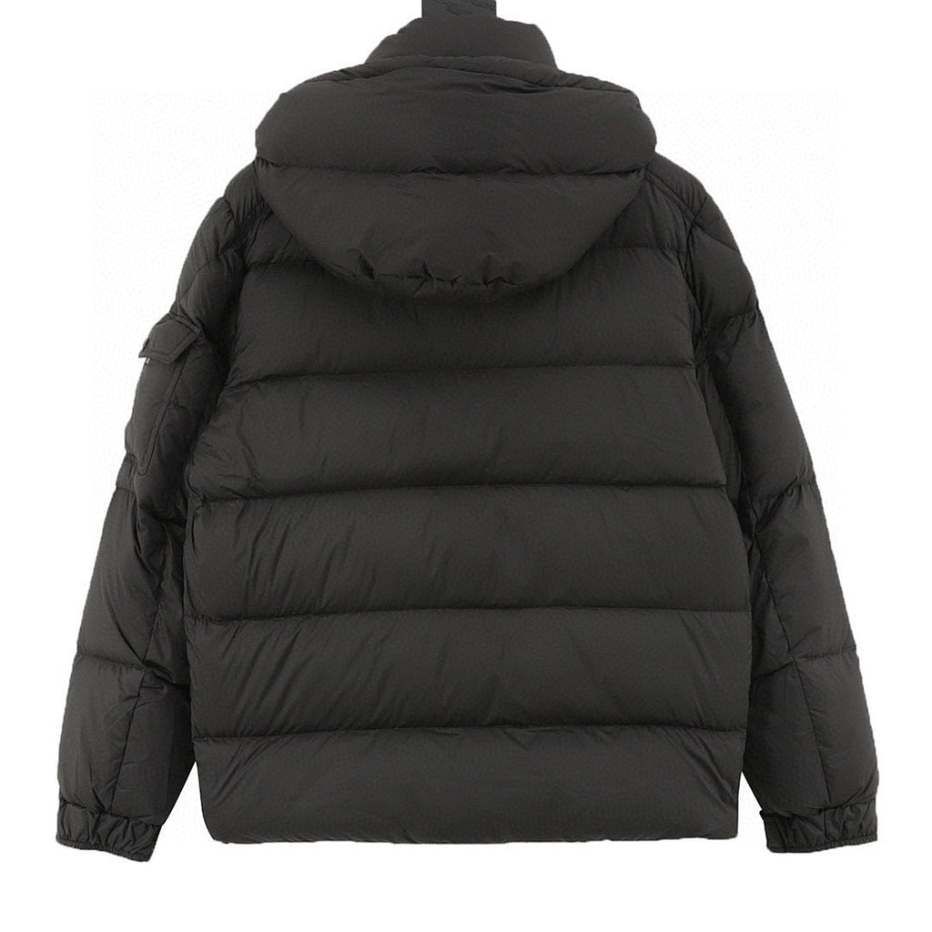Moncler Maya Matte Hooded Down Jacket - Black - back view