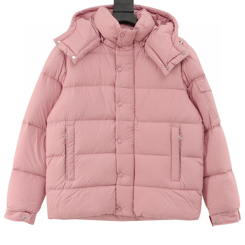 Moncler Maya Matte Hooded Down Jacket - Pink - front view