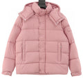 Moncler Maya Matte Hooded Down Jacket - Pink - front view