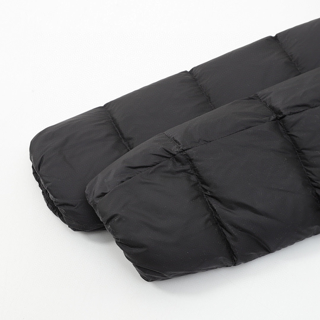 Moncler Hermifur Belted Long Down Coat - Women's Black - detail 3