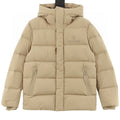 Moncler Chest-Letter Hooded Down Jacket - Unisex Khaki - front view