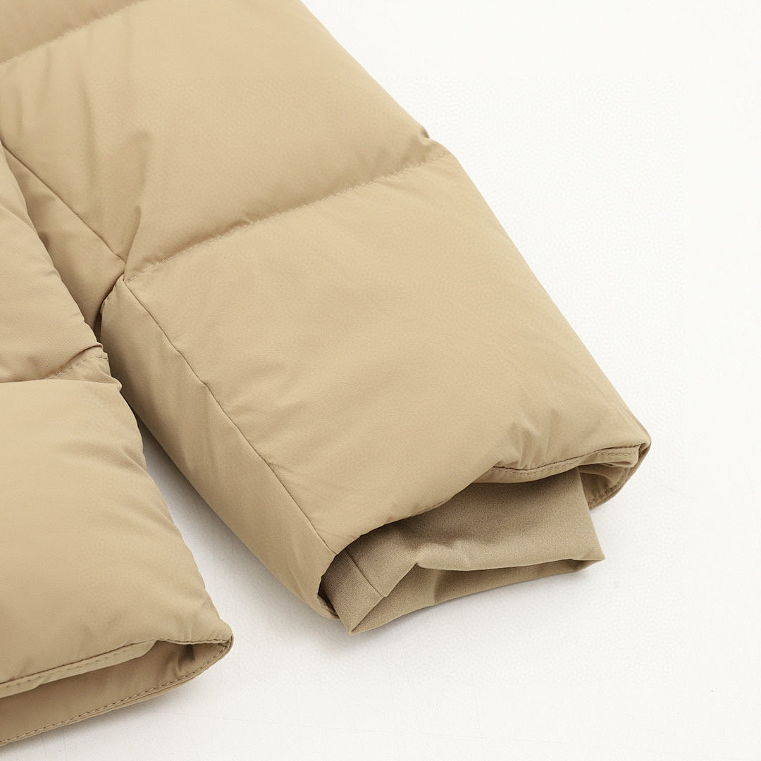 Moncler Chest-Letter Hooded Down Jacket - Unisex Khaki - detail 2