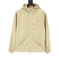 Louis Vuitton Men's Reversible Hooded Jacket - Beige: Plain side, front view on a white background