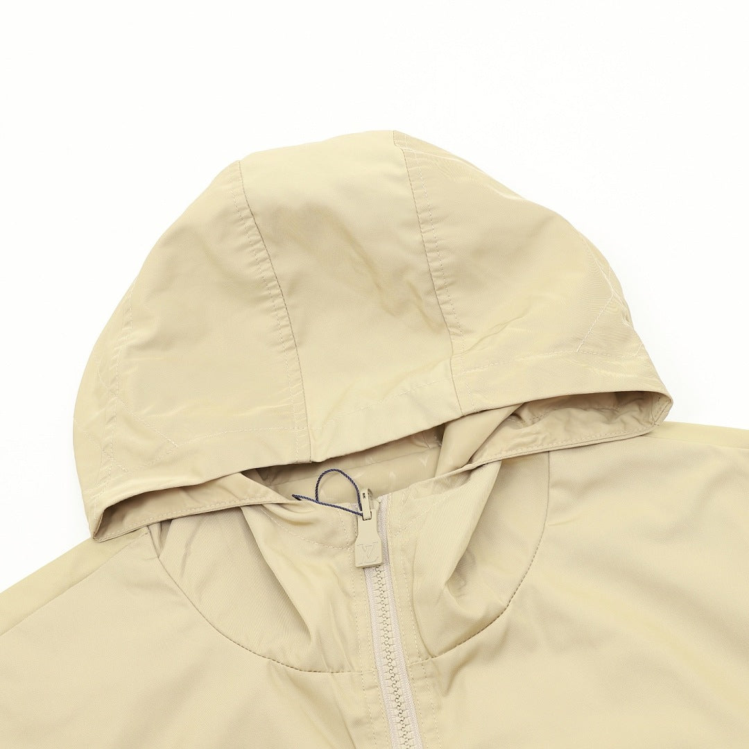 Louis Vuitton Men's Reversible Hooded Jacket - Beige: Plain side hood detail