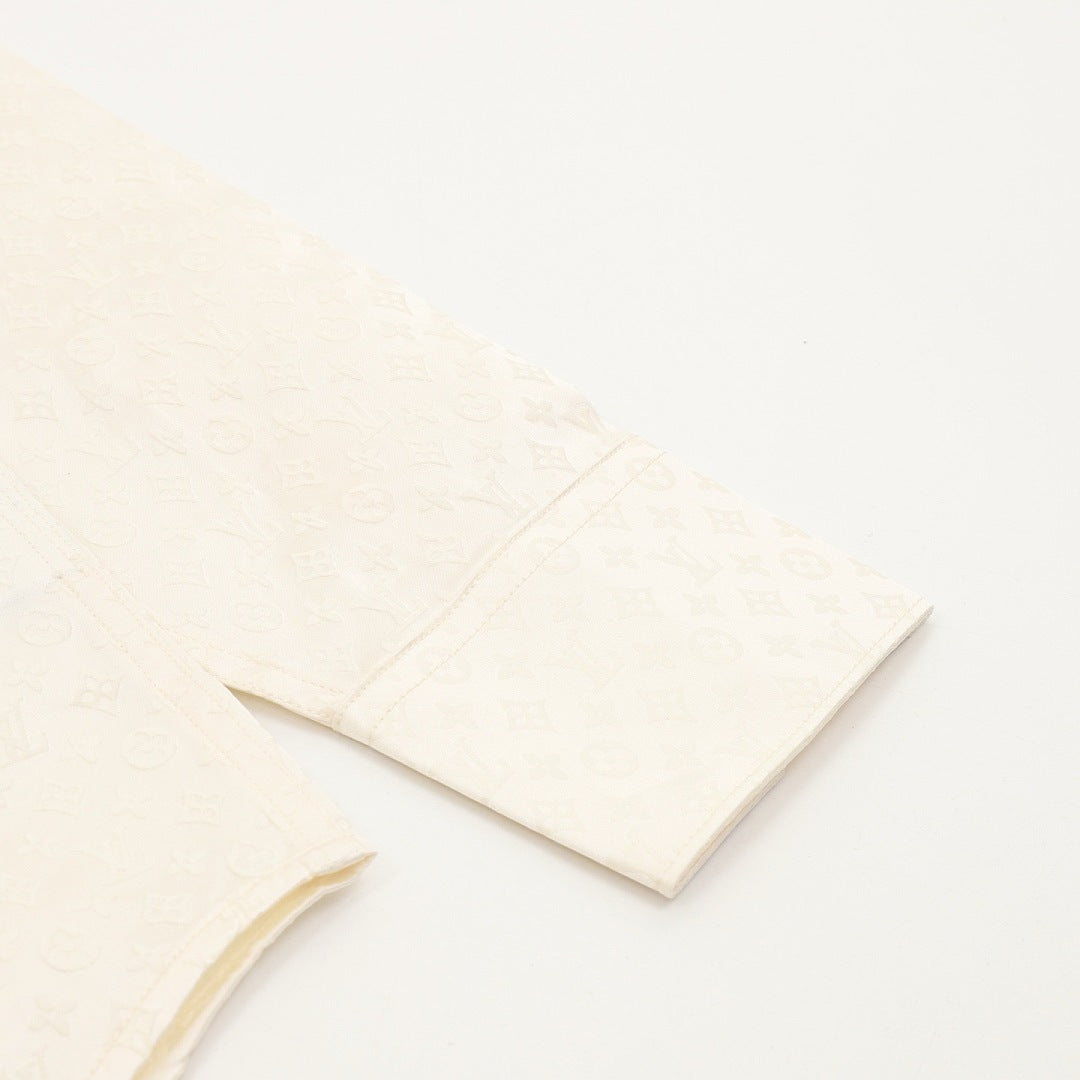 Louis Vuitton Tonal Monogram Long-Sleeve Shirt - Ivory - product detail 1