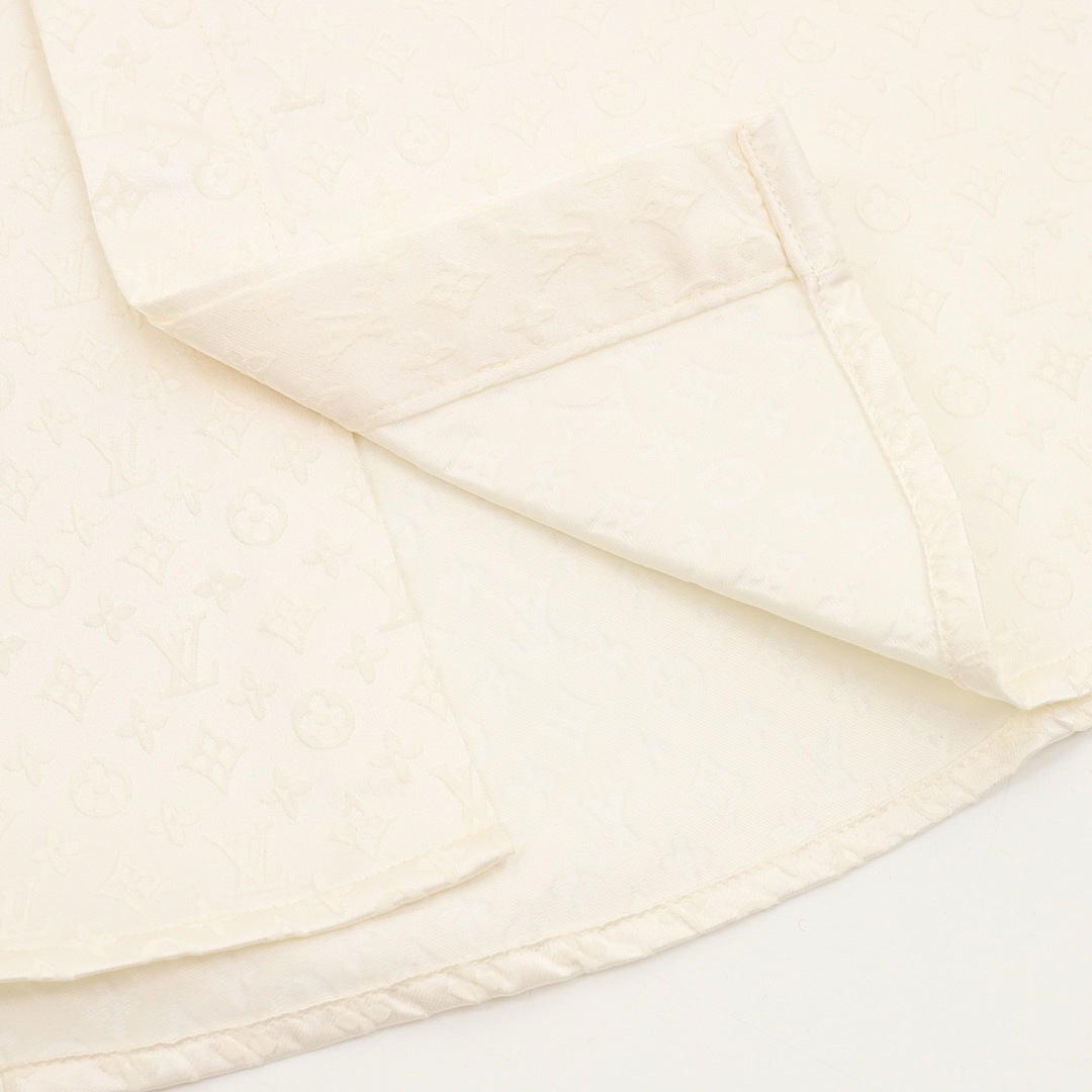 Louis Vuitton Tonal Monogram Long-Sleeve Shirt - Ivory - product detail 2