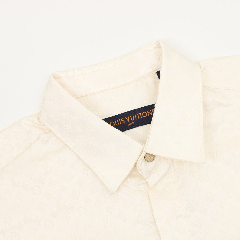 Louis Vuitton Tonal Monogram Long-Sleeve Shirt - Ivory - product detail 4