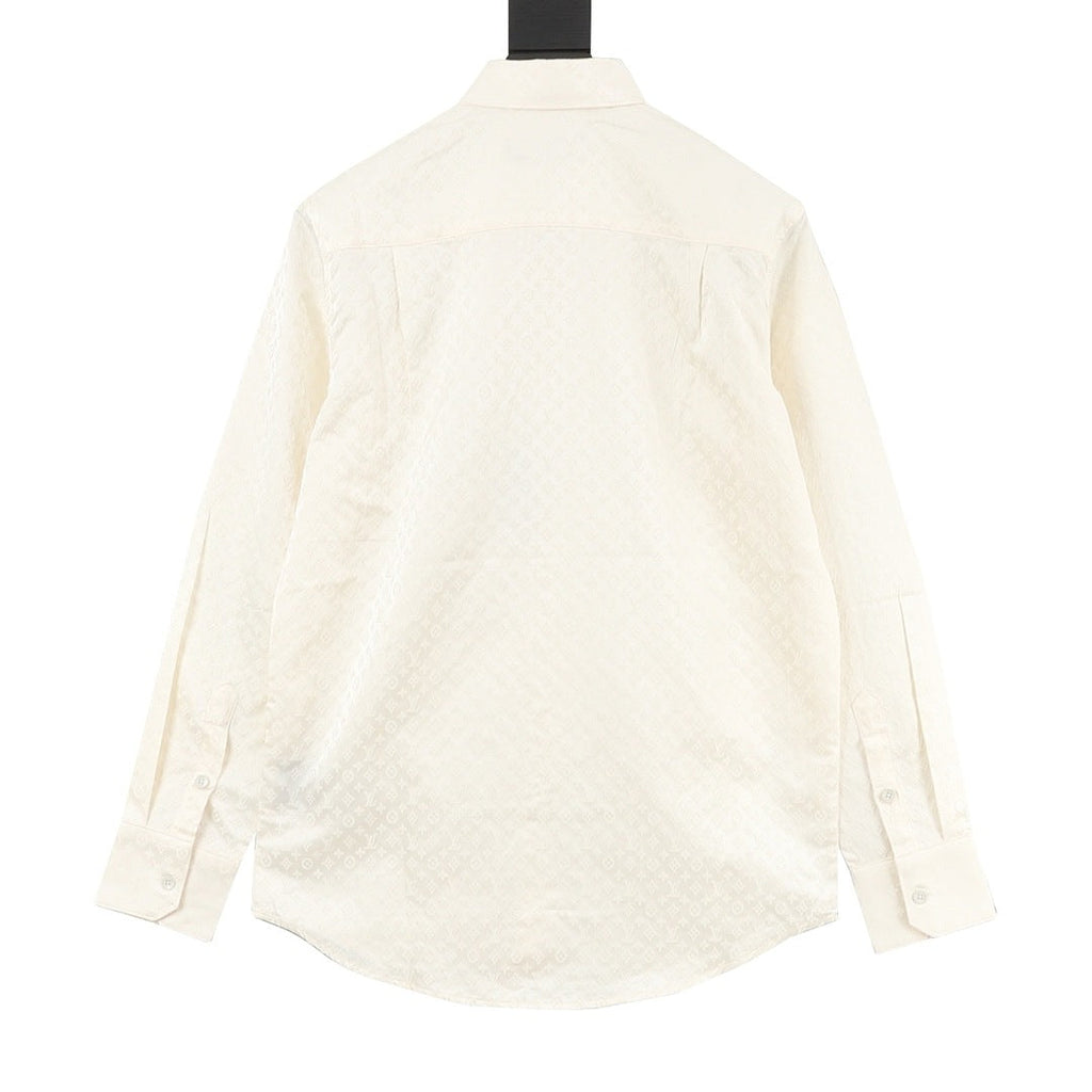 Louis Vuitton Tonal Monogram Long-Sleeve Shirt - Ivory - product detail 5