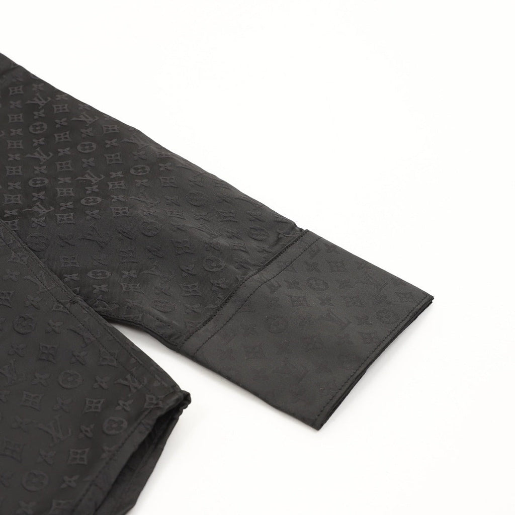 Louis Vuitton Tonal Monogram Long-Sleeve Shirt - Black - product detail 1
