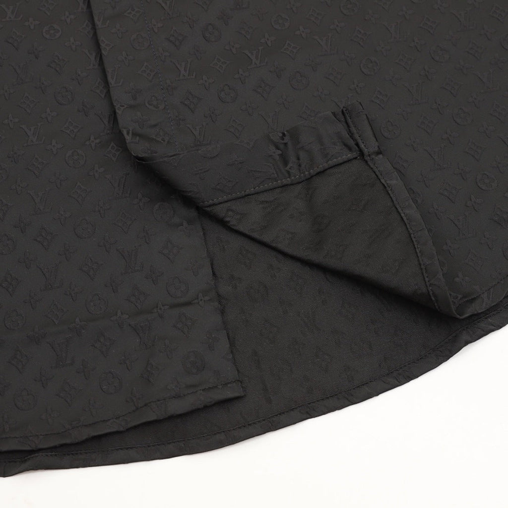 Louis Vuitton Tonal Monogram Long-Sleeve Shirt - Black - product detail 2