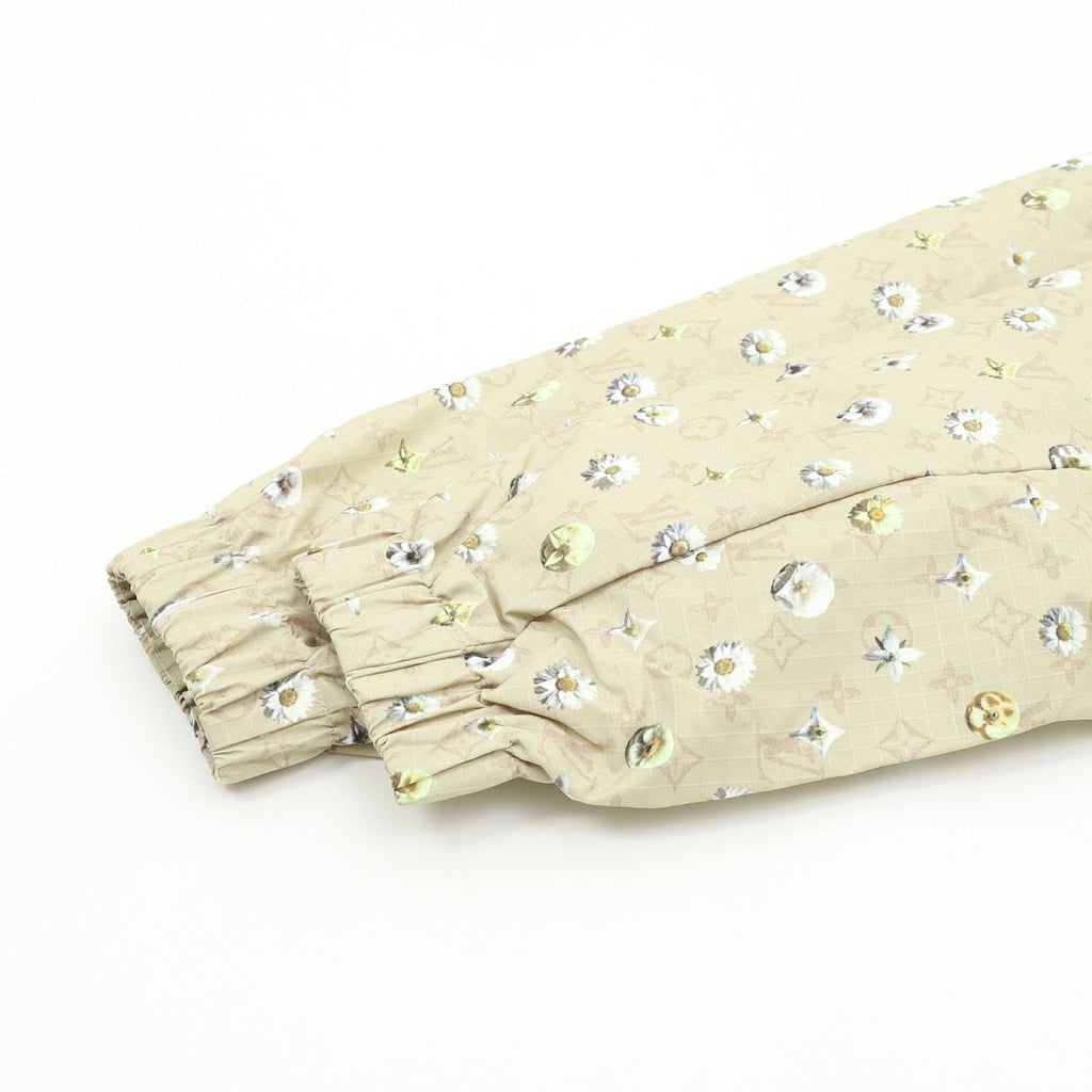 Louis Vuitton Floral Monogram Stand-Collar Jacket - Beige - product detail 1