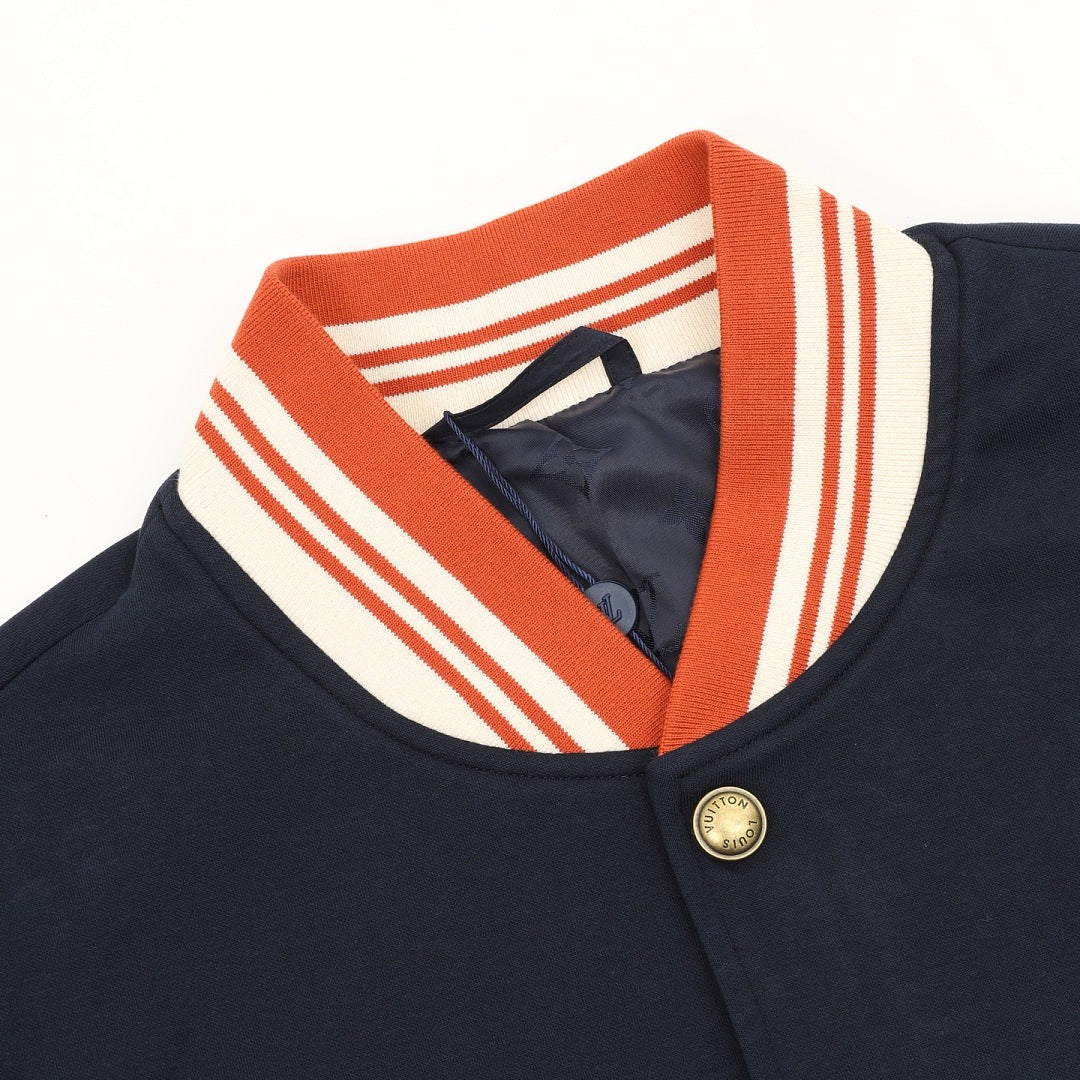 Louis Vuitton Embroidered Varsity Jacket - Navy - product detail 4