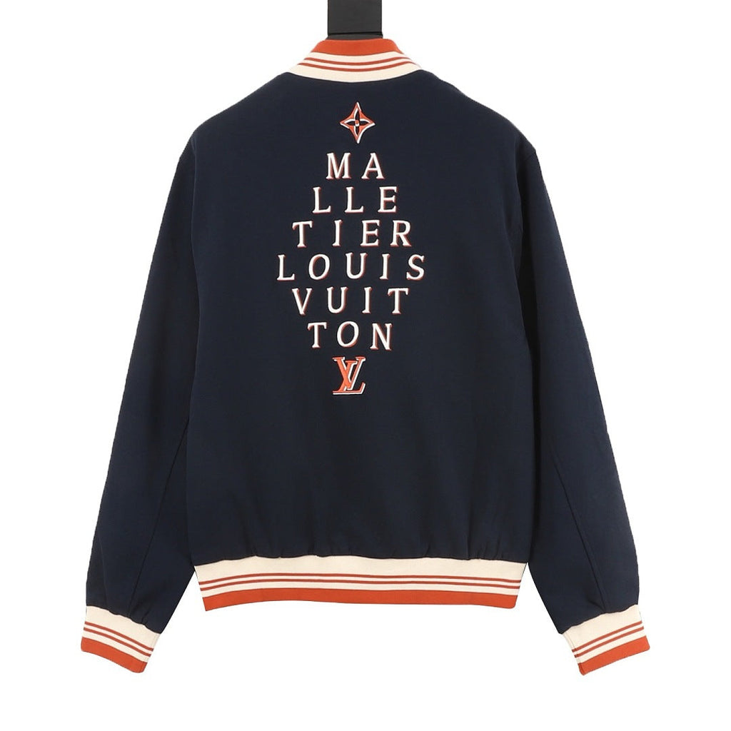 Louis Vuitton Embroidered Varsity Jacket - Navy - product detail 5