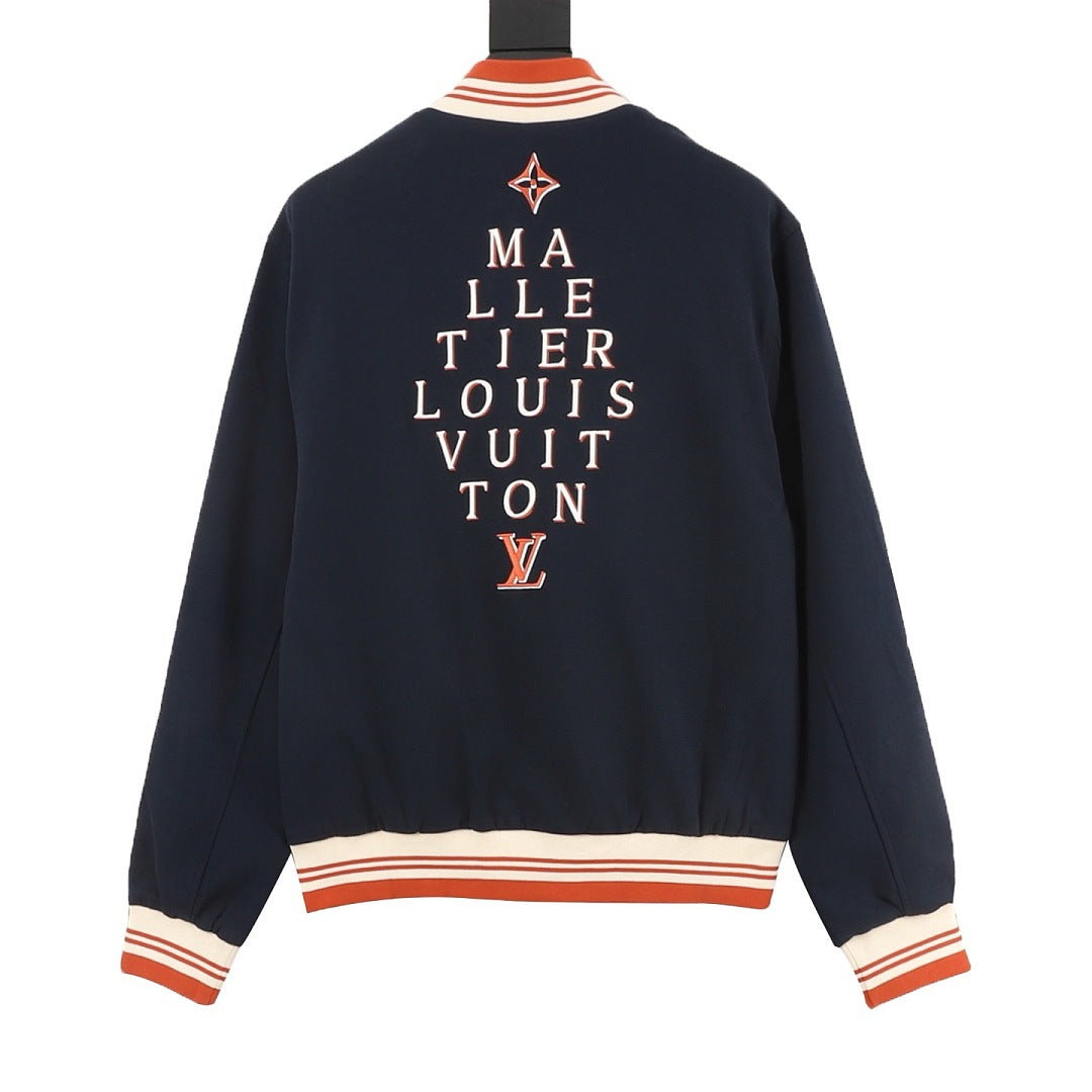 Louis Vuitton Embroidered Varsity Jacket - Navy - product detail 5