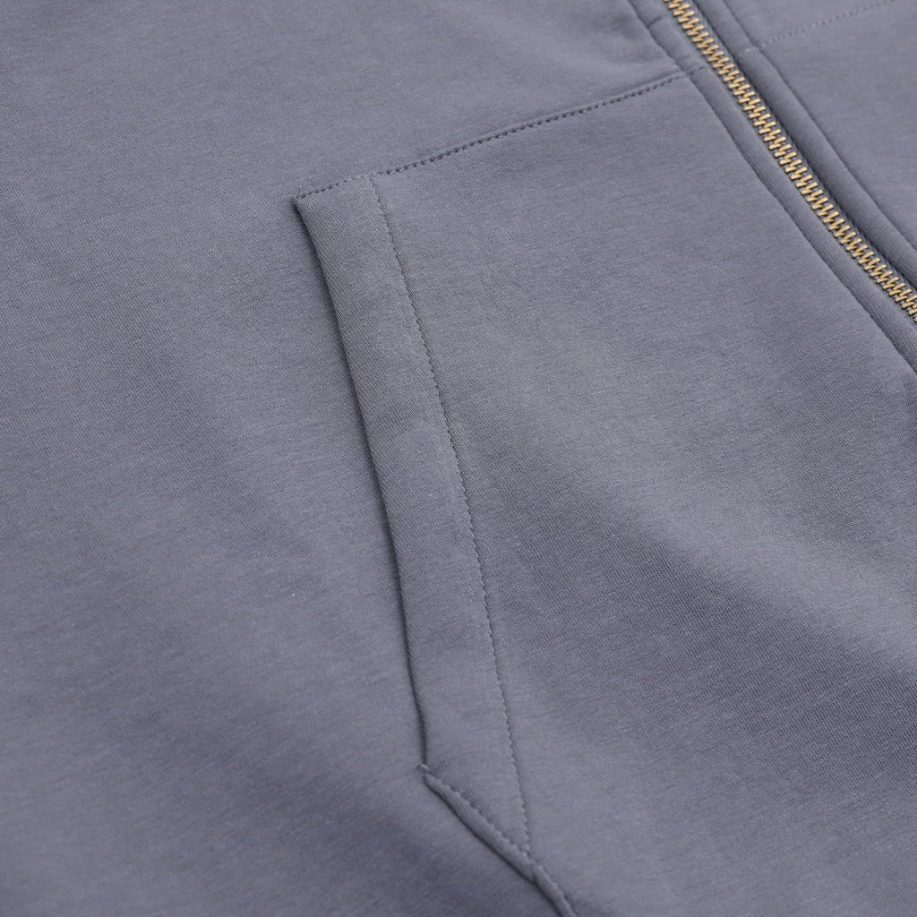 Louis Vuitton Tonal Lettering Zip-Up Hoodie - Slate Grey - product detail 2