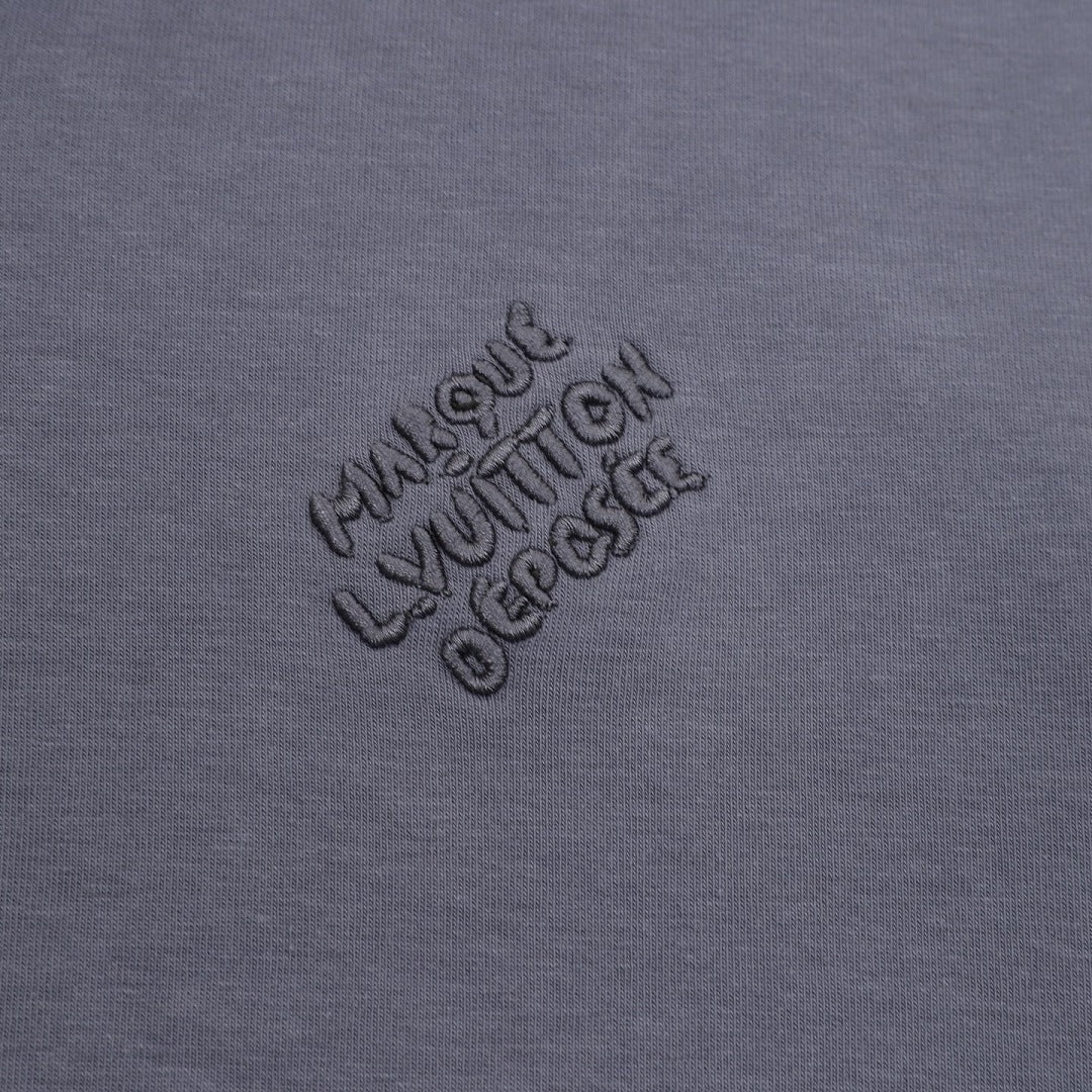 Louis Vuitton Tonal Lettering Zip-Up Hoodie - Slate Grey - product detail 3