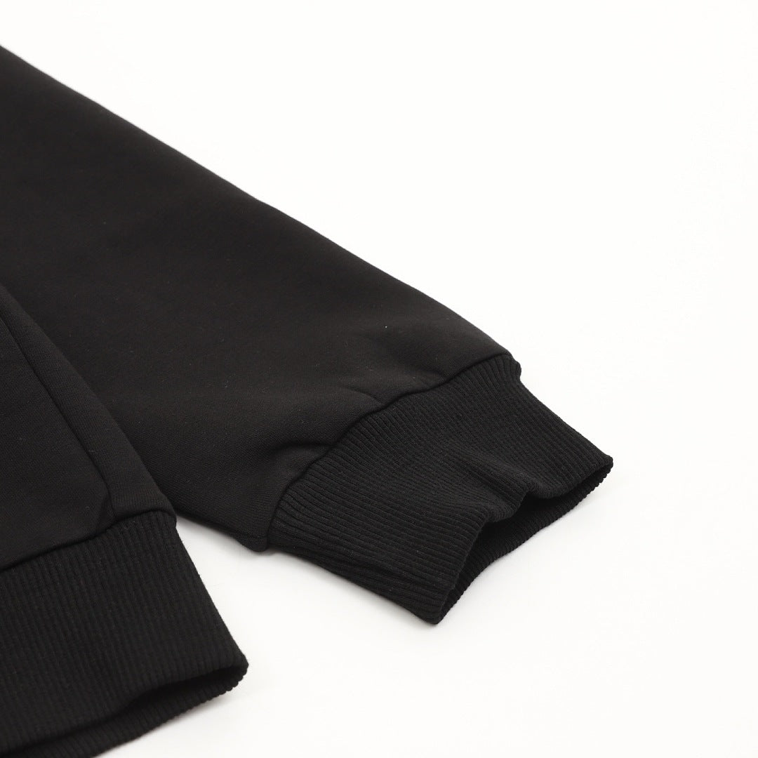 Louis Vuitton Tonal Lettering Zip-Up Hoodie - Black - product detail 1