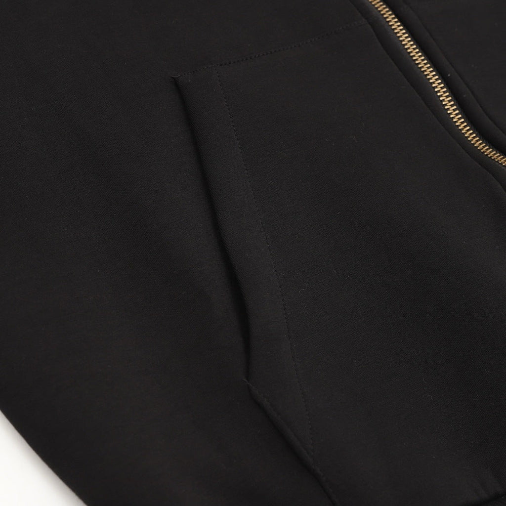 Louis Vuitton Tonal Lettering Zip-Up Hoodie - Black - product detail 2