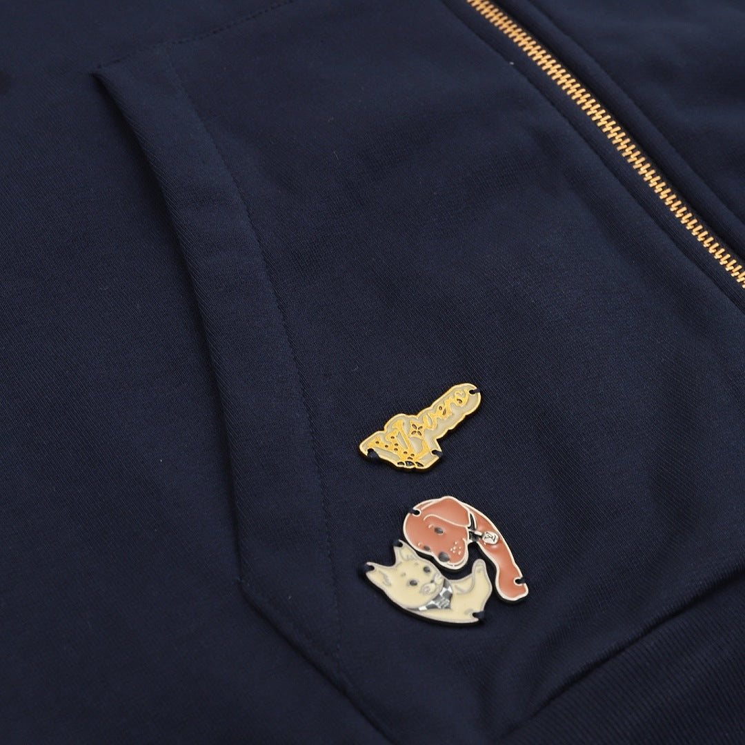 Black reversible hooded jacket - view 2