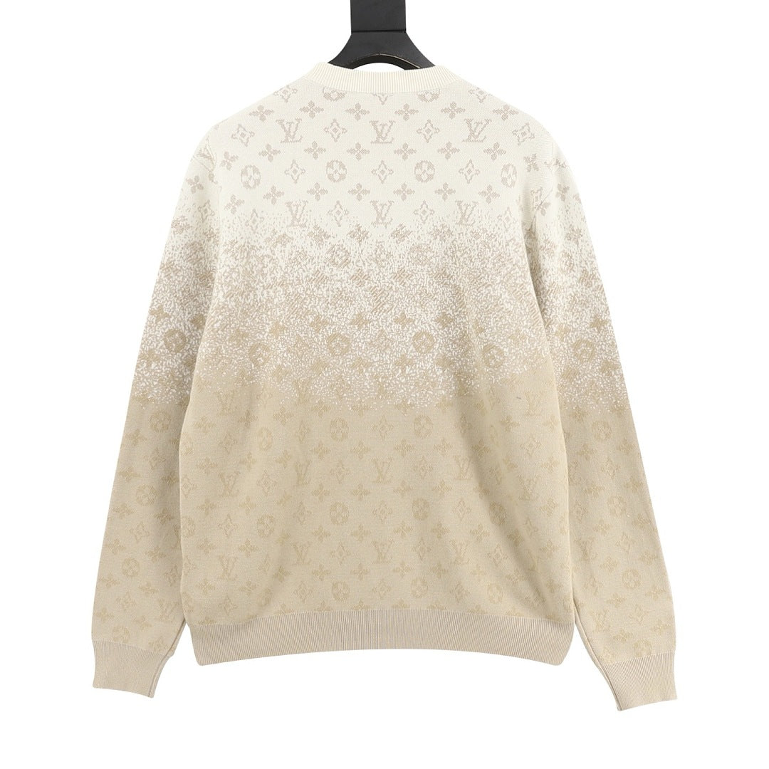 Louis Vuitton Gradient Monogram Crewneck Sweater - Beige - product detail 5