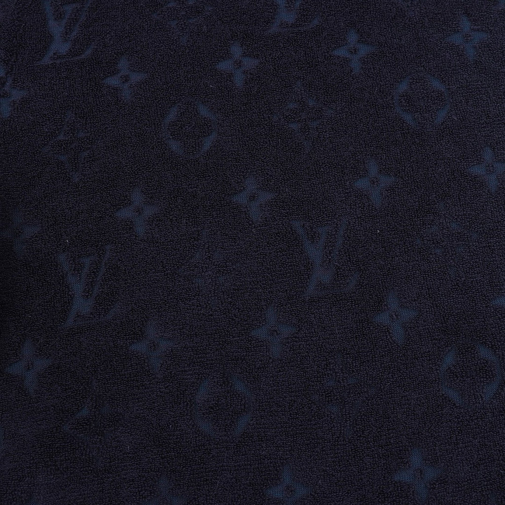 Louis Vuitton Textured Monogram Zip-Up Hoodie - Navy - product detail 3