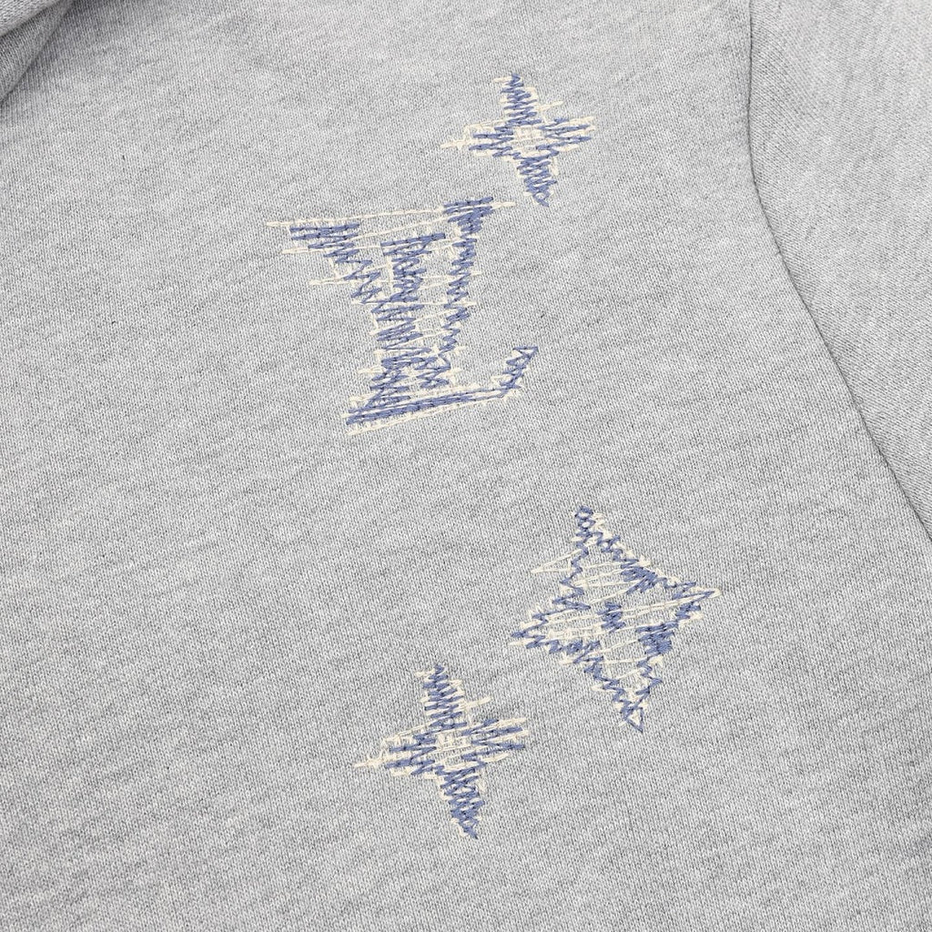 Louis Vuitton Sketch Monogram Zip-Up Hoodie - Heather Grey - product detail 3